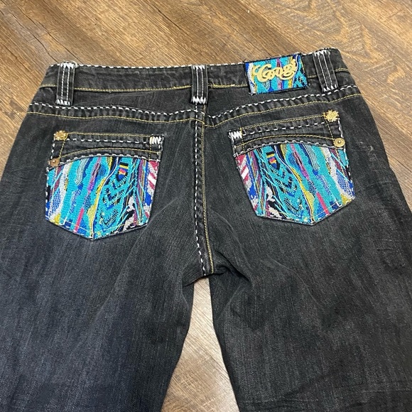 COOGI 101-041747 7/8 25 WASHED BLACK STRAIGHT LEG W/TOP STITCHING&CONTRAST CUFF - Picture 2 of 16